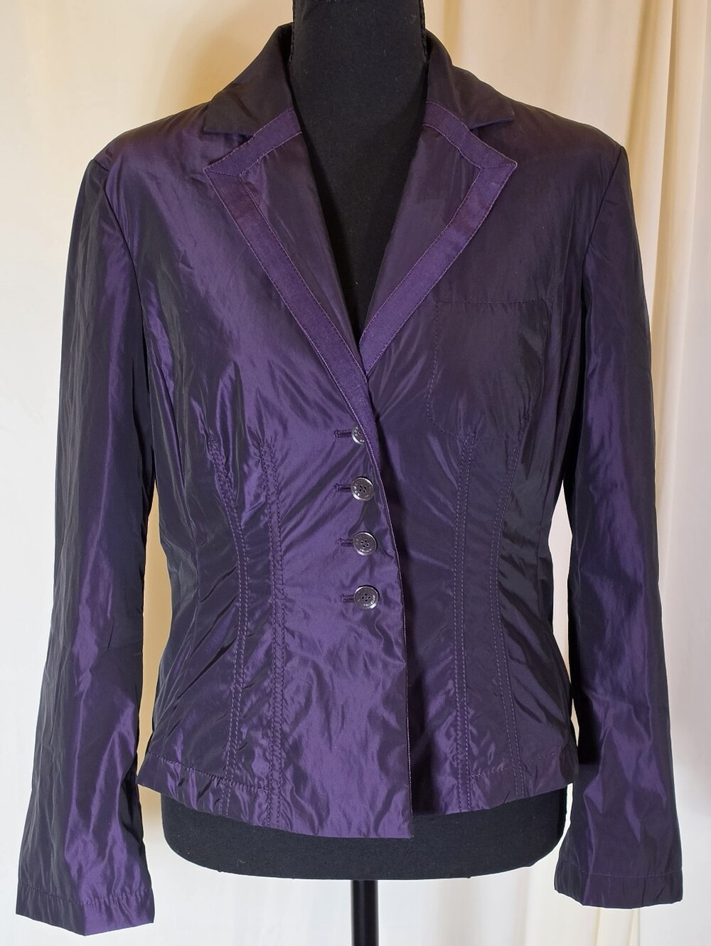 Vintage Armani Collezioni Purple Iridescent Jacket Blazer Sz 8Armani Collezioni